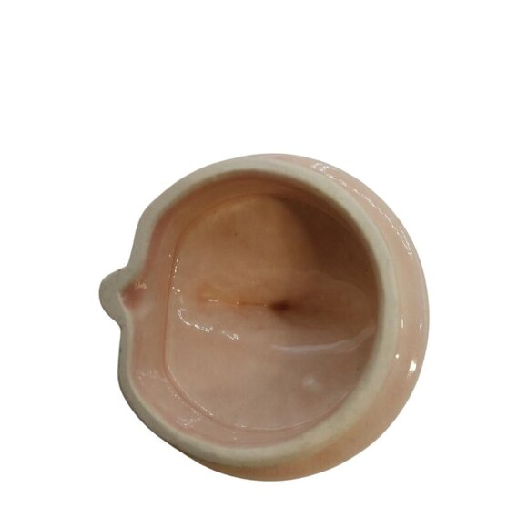 Vintage Ceramic  Hull Teapot & Creamer With Embossed Pink Blossoms And Green Lea - Picture 6 of 7